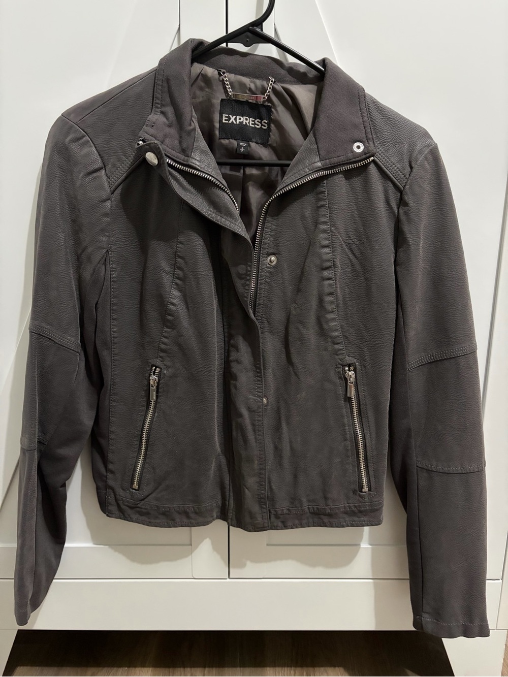 Express Women’s Dark Gray Lightweight Zip Jacket